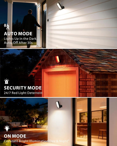 KMSCO 10000mAh 600 IP65 1 Pack) Battery Motion Sensor Light Outdoor, Motion-Sensing Security Light with Remote Control