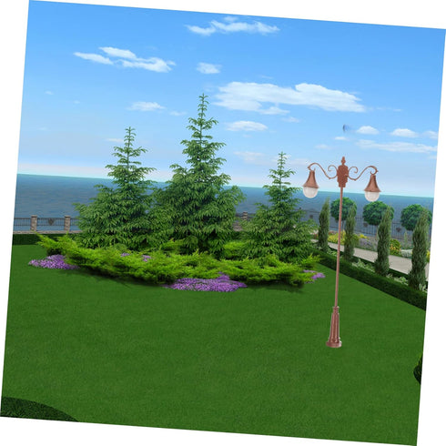 PRETYZOOM Miniature Garden Lamp Model Height Courtyard Light for Sand Table Decoration Landscape Accessory Antique