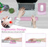 MOSISO Wrist Rest Support for Mouse Pad & Keyboard Set, Ergonomic Non-Slip Base, Pain Relief, Mauve Pink