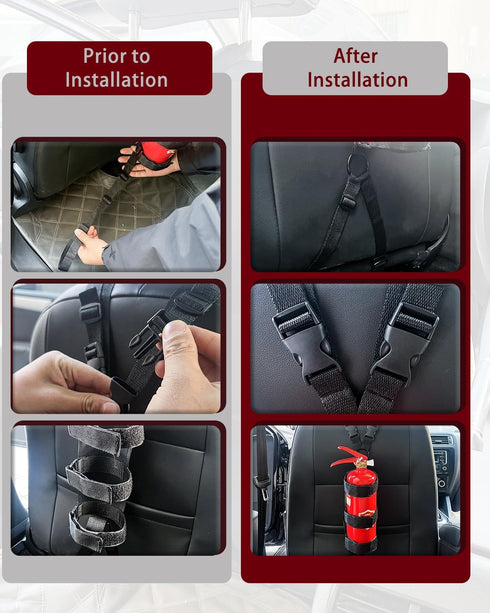 Generic 1 Pack 2.5-3.3lb Fire Extinguisher Car MountCar Seat Adjustable Fire Extinguisher Mount for Car Mount Strap