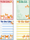 Geyee 4 Pcs Welsh Corgi to Do List Sticky Notes, Kawaii Dog Notepad with 50 Sheets/Pad for Corgi Lovers