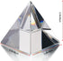 Crystal Pyramid Figurine Collectible, Transparent Glass Paperweight with Gift Box for Decoration (60mm)