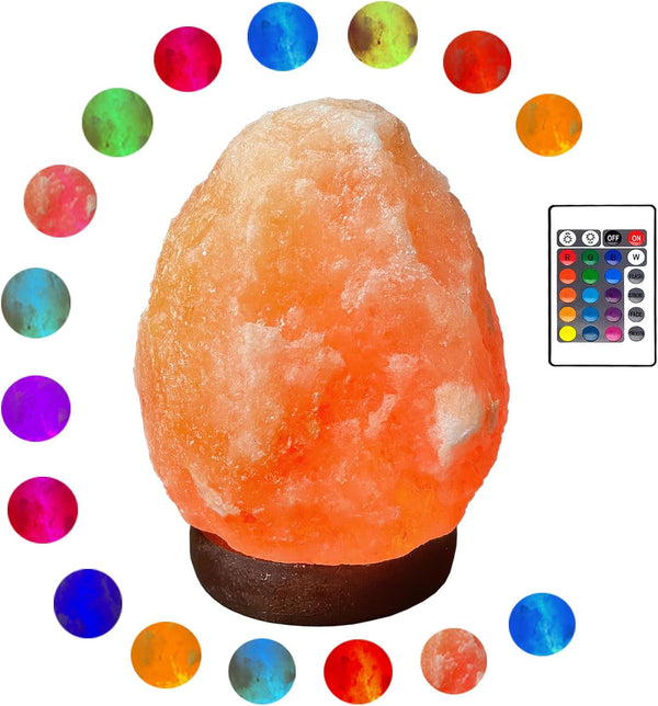 MINGRI Himalayan Salt Lamp Night Light Rock 16 Colors Changing Updated,USB Remote