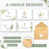 50 5 4 6in Communion, Thank You Cards with Envelopes, Watercolor Greenery Cross Designs x Blank Inside Thank You Card
