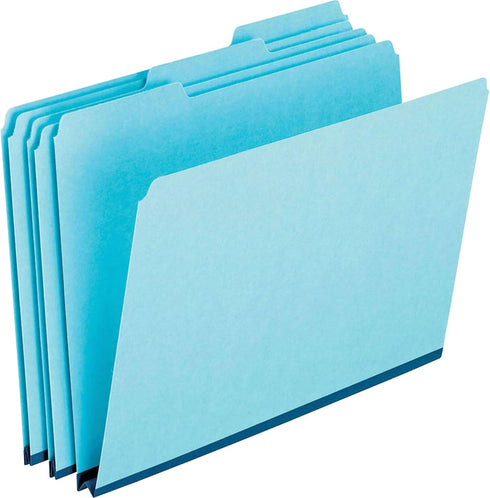 Pendaflex 1" Expansion Pressboard File Folders, Letter, Blue, 25/Box (9200T 1/3)