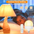E12 4000mAh Bulb Dimmable, 3 Temperature+12 Bulbs 2 Pack TAIYALOO Rechargeable Lamps, Battery Backup with Remote