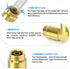 TAILONZ PNEUMATIC 1/4" Tube OD DOT Tee Out Pipe Air Fittings, Straight Brass Push Type for Air Brake Systems (Pack of 2)