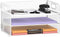 SUPEASY 3 Tier White Paper Organizer with Handle, Mesh Desk Letter Tray, File Organizer