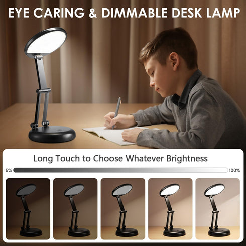 Battery Operated Lamp, 3600mAh Rechargeable Cordless Table Lamp, Dimmable Desk Light for Home Office, Wireless Lamp