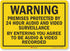 "Premises Protected by 24 Hour Audio and Video Surveillance" Label by SmartSign | 14" x 10" Reflective Decal