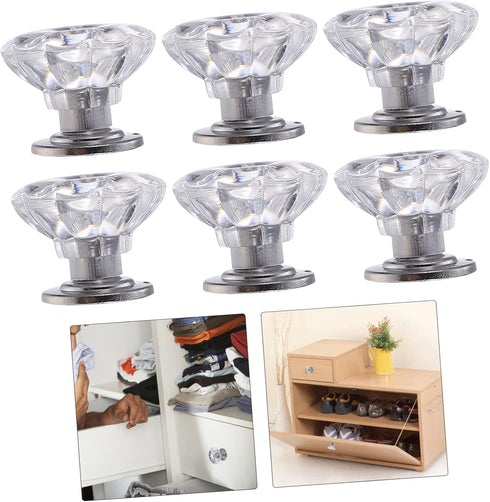 6pcs VILLCASE Mini Plastic Knobs for Bedside Cabinet Handles Replacement Pulls with Comfortable Touch Practical Home