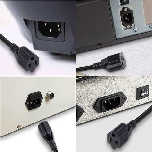 MEIRIYFA 18 Gauge 3 Prong Female NEMA 5-15 Plug Heavy Duty Cord, 10A 110V 115V 120V, 2PCS (3.3FT)