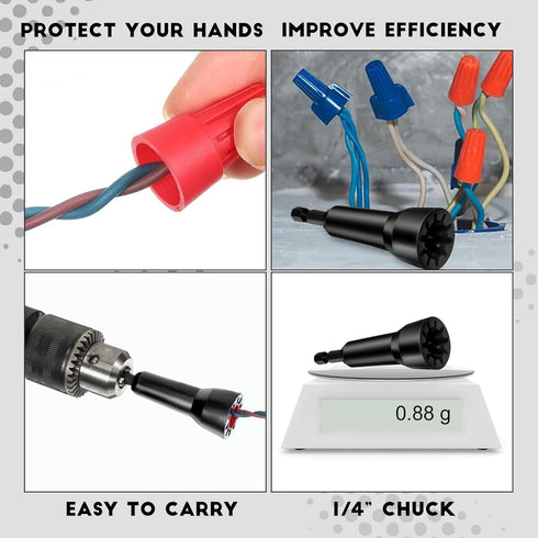 Wire Twister Tool for Drill, Electrician Driver Wire Bending with 1/4 Chuck (2 Pack)