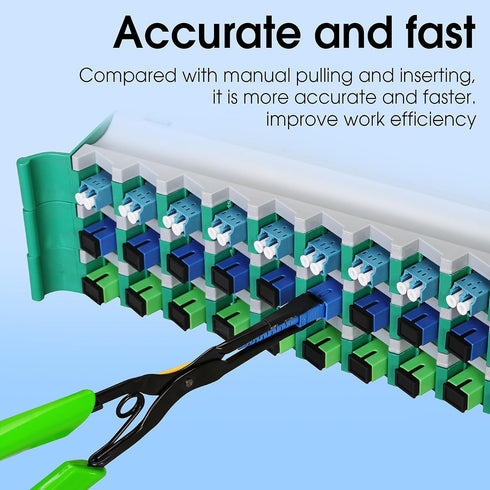 Optical Fiber Pliers, Fiber Optic Connector Tool for Insertion and Removal, Long Nose Pliers for SC and LC Connectors