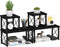 Honiter 2 Sets Desk Shelf, Desktop Organizer Shelf, Freestanding Small Bookshelf, 2 Tier Stackable Desktop Storage