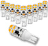 KAKEMONO T5 T10 Wedge Base LED Bulb, 2W AC10-18V/DC10-30V, 2700K Warm White, 10 Pack for Low Voltage