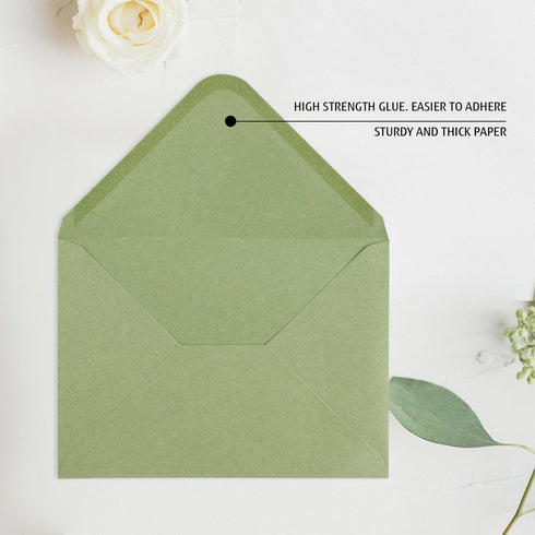 Granhoolm 25 Pack 4x6 Envelopes, A6 Invitation Envelopes 6.5 x 4.75 for Weddings, Parties, Greeting Cards