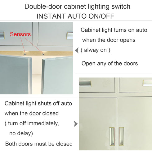 Yogcow 12V/24V 6ft Closet Door Open Automatic Turn On/Off Light Switch, Motion Sensor with Extension Cable for Cabinet