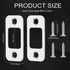 2 Pack Door Strike Plates, Large Hole Door Strike Plates with 4 Screws for Interior Doors Round Corner Door Backplate Door Lock Plate Lock Replacement Parts for Doors (Silver)