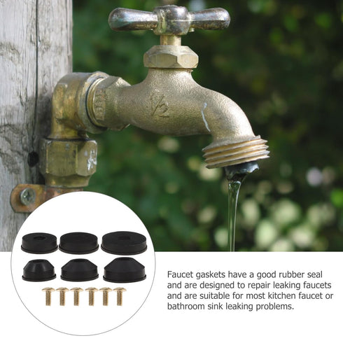 Outdoor Spigot 58pcs Faucet Washer Assortment Kit, Flat and Beveled Washers for Sink Washer Replacement