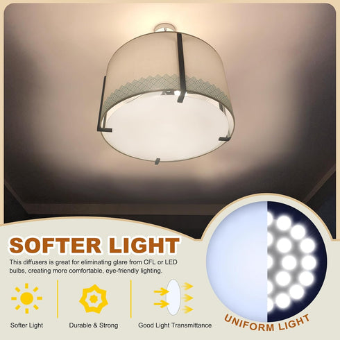 8" 2.7mm PATIKIL Diameter Lampshade Diffuser, Thick Round Diffuser Sheet for Drum Lampshades, Pendants Light, DIY Light