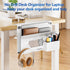 Litwaro Desk Side Storage Organizer, Under Desk Laptop Holder Clamp on Desk Shelf, No Drill Laptop Desk Mount with