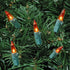 50 100 Bulbs 6" Commercial Novelty Lights Feet Traditional Incandescent Mini Lights, Amber on Green Wire with Spacing