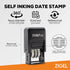 ZIGEL D50 Self Inking Date Stamp with Received, Blue/Red