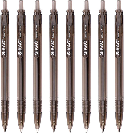 Black Pens Bulk, 60 Pack of Retractable Ballpoint Pens, Medium Point, Smooth Writing, No Smudge for School and Office