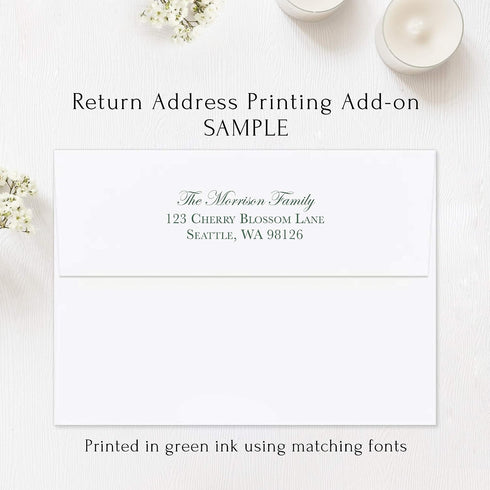 5.5x4.25 Sympathy Acknowledgement Cards, Personalized Funeral Thank You Cards with Poem and Pink Flowers - Flat