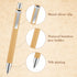 SATINIOR 150 Pcs Bamboo Ballpoint Pens - Wooden Retractable 1mm Black Ink Pen, Sustainable Writing Tools for Men & Women