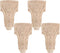LALAFINA Solid Wood Carved Furniture Legs 12x6cm, Replacement Wooden Table and Sofa