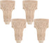LALAFINA Solid Wood Carved Furniture Legs 12x6cm, Replacement Wooden Table and Sofa
