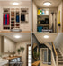 9 Inch 18W, 5 2700/3000/3500/4000/5000K, Settable 1800LM Closet Leetdud Flush Mount LED Ceiling Light Wired, CCT