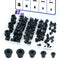 uillcuet 82PCS 5 Sizes Silicone Rubber Grommets Kit for Wiring, Black Rubber Hole