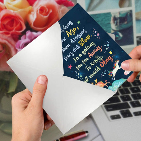 NobleWorks Funny Happy Birthday Card with Envelope, Colorful Humor Note, Long Ago and Far Away C6894BDG