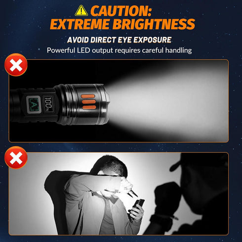 2 Pack, 6 AYL Rechargeable Flashlights Super Bright High Lumens Flash Light, Modes Zoomable Linternas with LCD Display