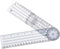 Clear Plastic Goniometer with 360 Degree Rotation, 7'' Arms, Quick Angle Protractor Measuring Tool