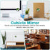 CIATBYYJ 2Pcs 2.24inch Office Cubicle Mirrors, Adjustable Monitor Mirror to See Behind You for Work Accessories, Small