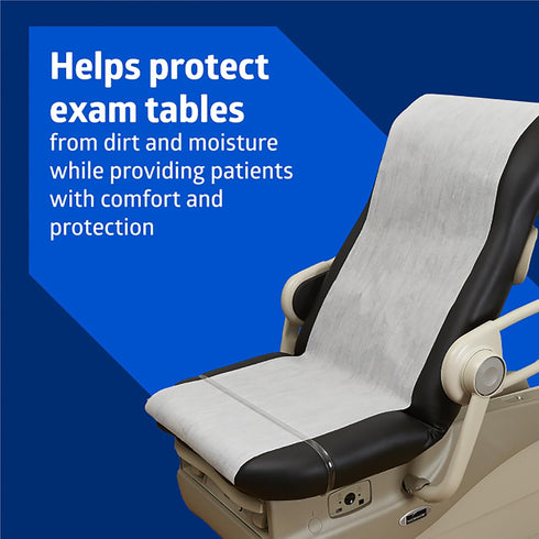 21" 125' (Pack 12) Medline Deluxe Crepe Exam Table Paper, Latex Free, x Size
