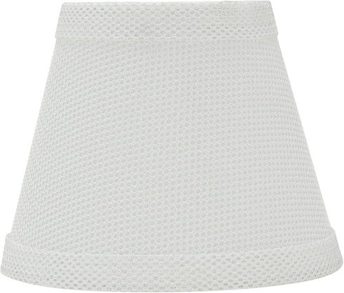 Aspen Creative 32066-2A, 3" 5" 4" Set 2 Hardback Empire Clip-On Chandelier Lamp Shade, White, Top x Bottom x Slant