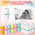 Atnadov 12 (6 colored+6 Mini Thermal Printer Sticker Paper, Rolls Colored Thermal Sticker Paper Kids Instant Camera