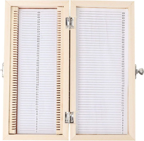 Heayzoki Wooden Microscope Slides Box 50 Places, Slide Storage Box with Numbered Slots Slide Holders for Biology Glass Prepared Microscope Slides 9 * 4.2 * 1.4in