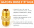 GASHER 10PCS Brass Tube Fitting, Half-Union, 1/4" Flare x 1/4" Flare Male Pipe Fittings