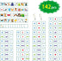 Boczif Word Building Center Pocket Chart for Preschool Learning, Word Recognition with Word Families Cards