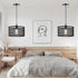 12.4" HOONEX Rattan Chandelier, Rattan Light Fixture Ceiling, Wicker Pendant Light for Dining Room Bedroom Kitchen