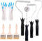 Swpeet 4Pcs Fiberglass Roller Tools and 1Pcs Detail Brushes with 1 Pair Glove