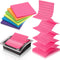 Demissle 8 Pack Sticky Note Dispenser / Pop Note Dispenser Set / 3x3 Clear Top Black Base Holder with Adhesive