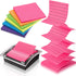 Demissle 8 Pack Sticky Note Dispenser / Pop Note Dispenser Set / 3x3 Clear Top Black Base Holder with Adhesive