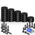 LOVIMAG 30LBS Waterproof Rare Earth Magnets, Black 24Pack Neodymium Magnets with Countersunk Hole and Screws